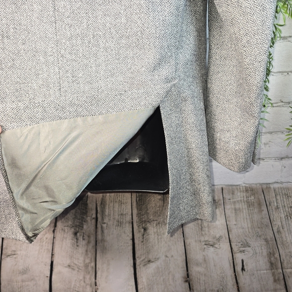 Corneliani C C Collection Wool Cashmere Gray Blazer Herringbone Mens Size 40R - Picture 12 of 12